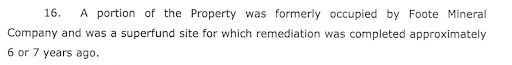 East Whiteland Zoning Hearing Board Decision, February 26, 2018, Finding of Fact 16, stating remediation was completed approximately 6 or 7 years ago.